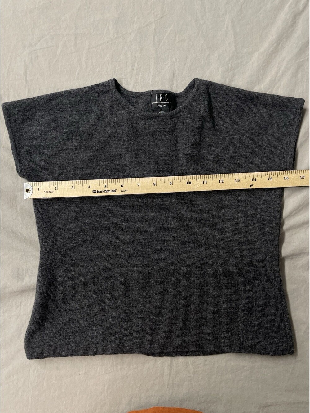 Vintage INC Wool Shirt Grey Size Large - Picture 4 of 6